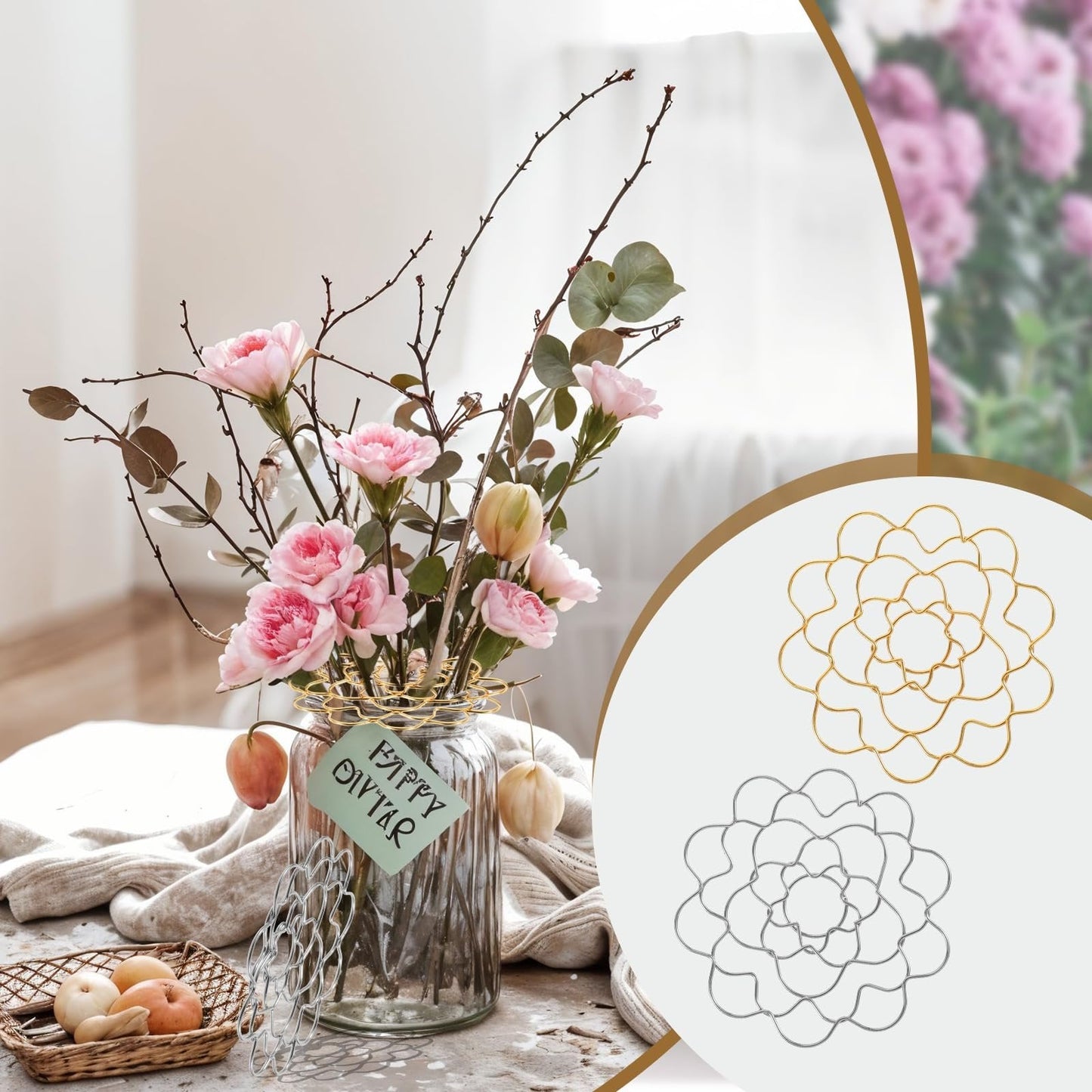 🌸 Blommigt rutnätsorganisatör i rostfritt stål♻️