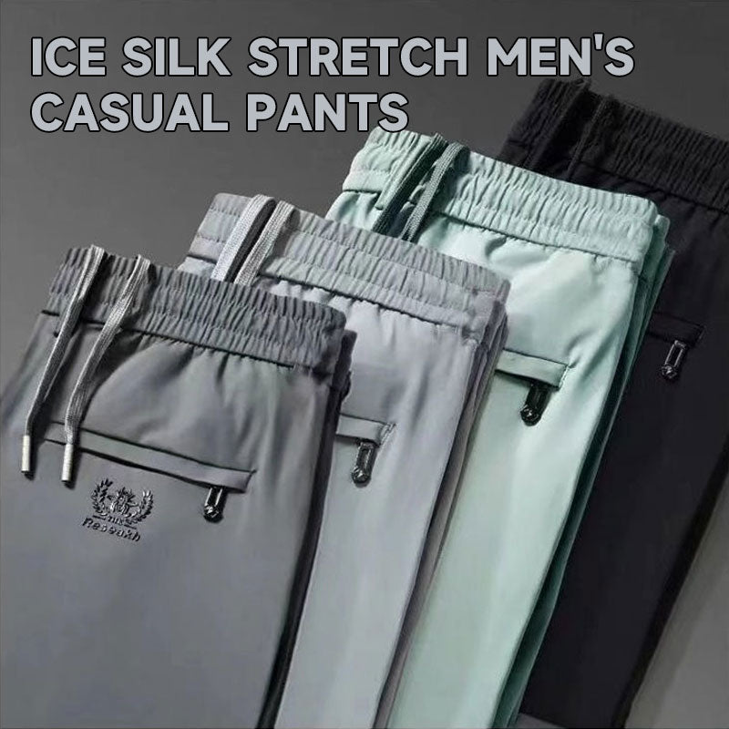 Ice Silk Stretch Fritidsbyxor för män