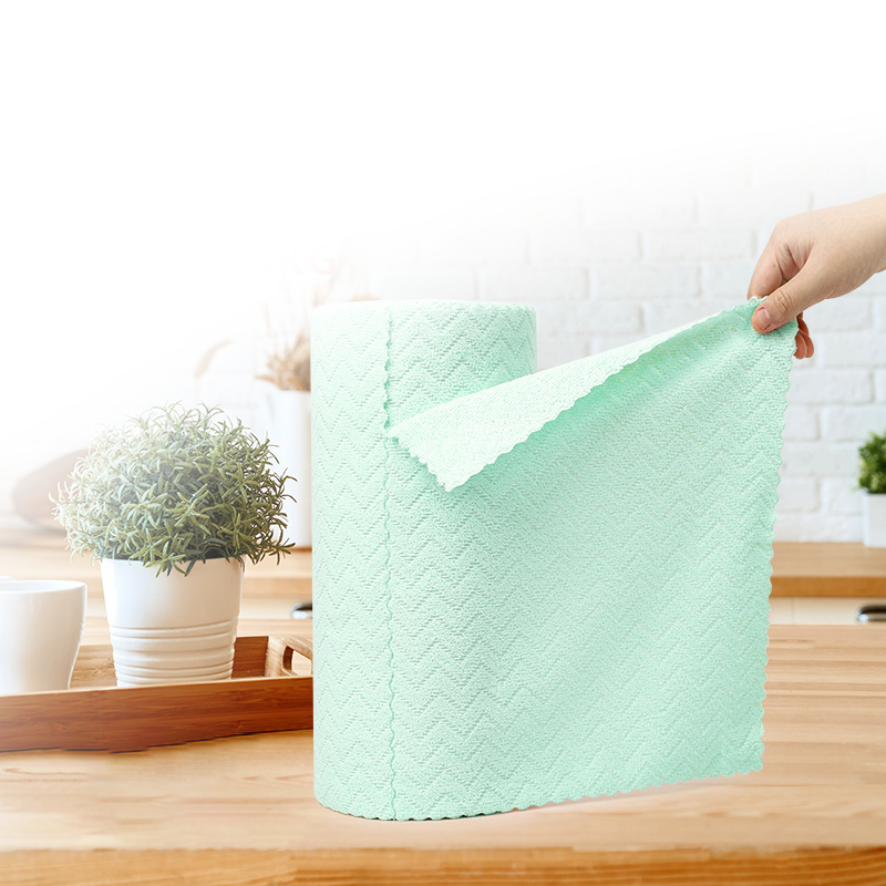 🧼🌀 Mikrofiber Rengöringsdukar I Rulle