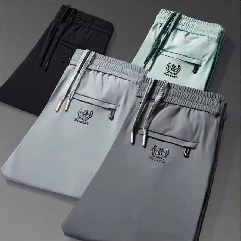 Ice Silk Stretch Fritidsbyxor för män