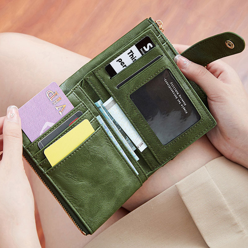 Multifunktionell Tri-Fold plånbok