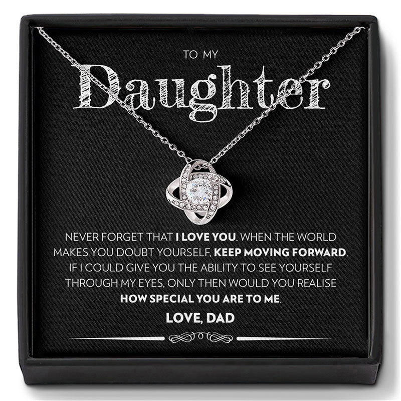 👪Till min dotter – Halsband “Hjärta av kärlek🍀