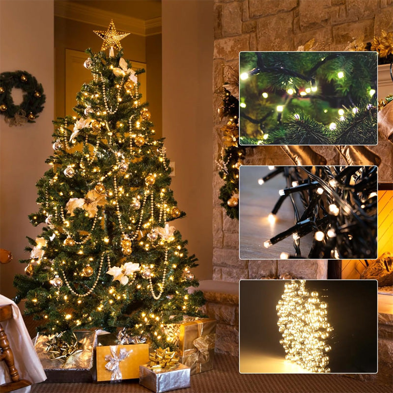 🎄 Led-Ring Julgransbelysning Med Fem Uddar Och Stjärna 🎄