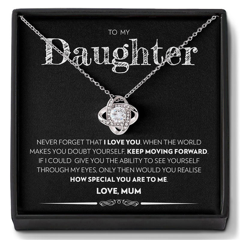 👪Till min dotter – Halsband “Hjärta av kärlek🍀