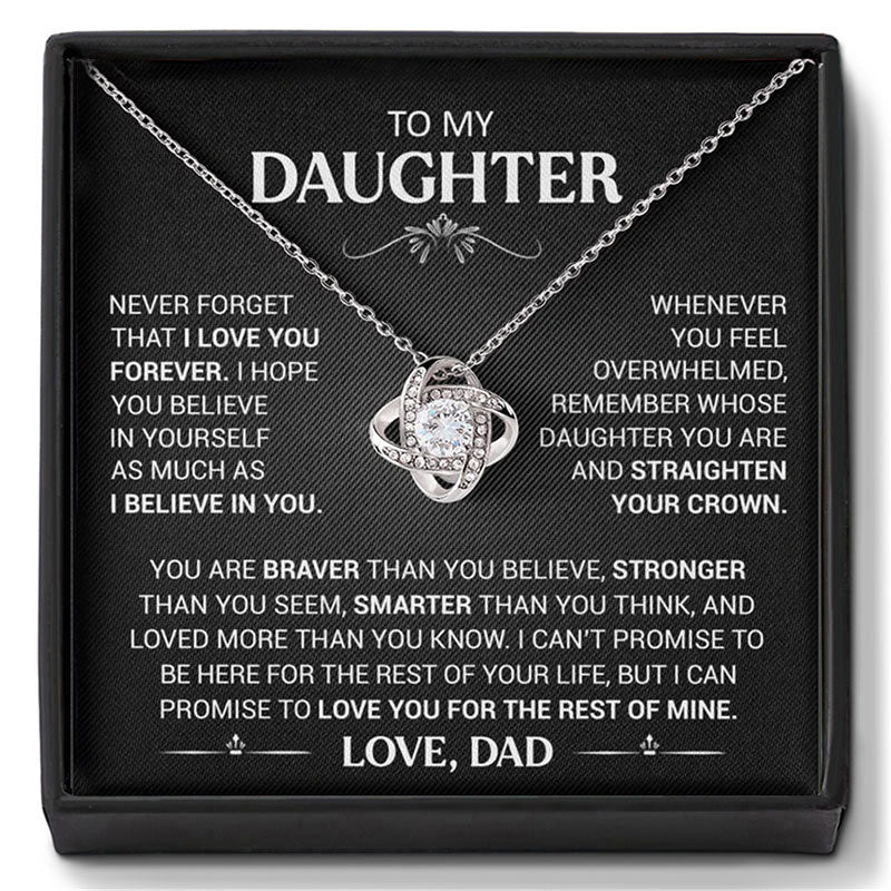 👪Till min dotter – Halsband “Hjärta av kärlek🍀