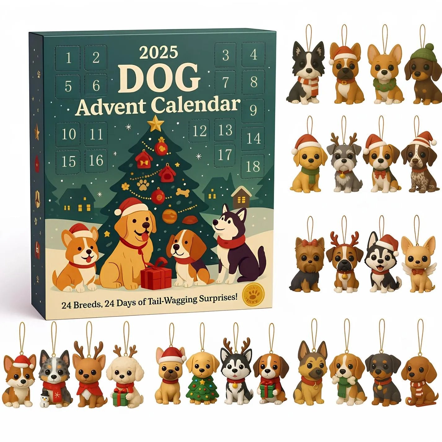 🔥Sista dagen 49% RABATT - Hund Adventskalender 2025🎄