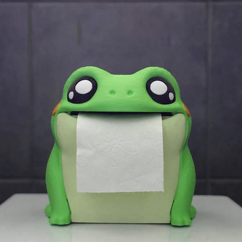 🐸 Mjukpappersask med groda - vardaglig funktion möter charm!