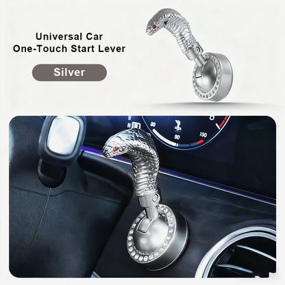 Ormformad bil med startspak med en knapp