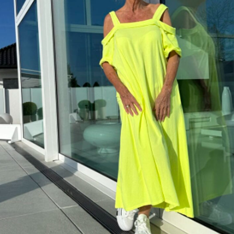 Maxiklänning Med Kalla Axlar För Kvinnor/Women's Cold Shoulder Maxi Dress