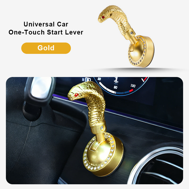 Ormformad bil med startspak med en knapp