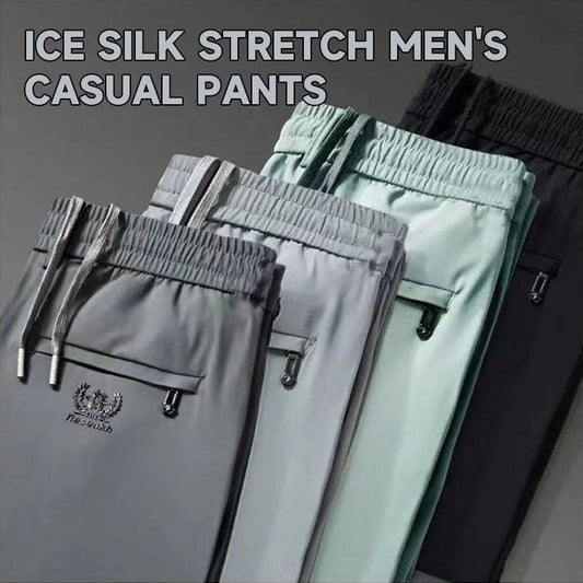 Ice Silk Stretch Fritidsbyxor för män