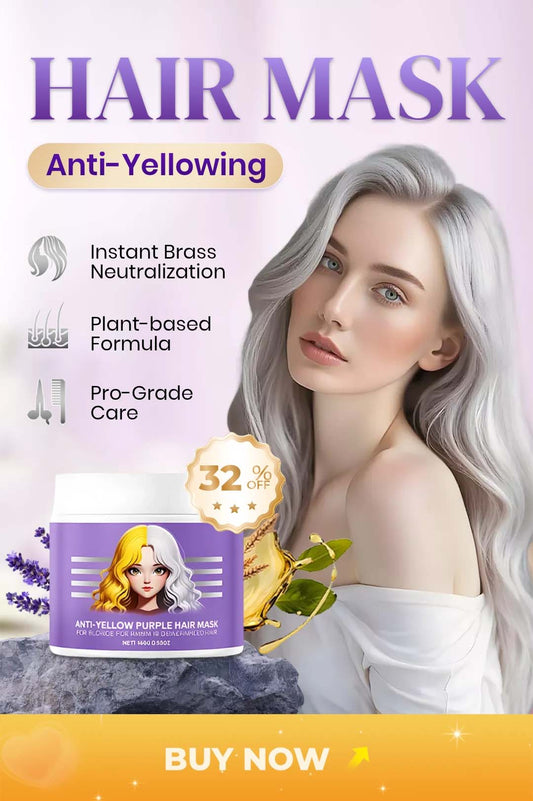 Anti-gulnande lila hårmask 💜 Säg adjö till röda höjdpunkter! 💜