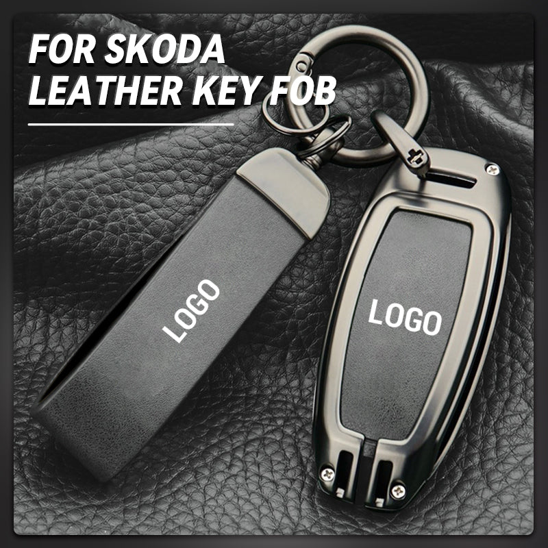 Suitable for Skoda car series - genuine leather key cover