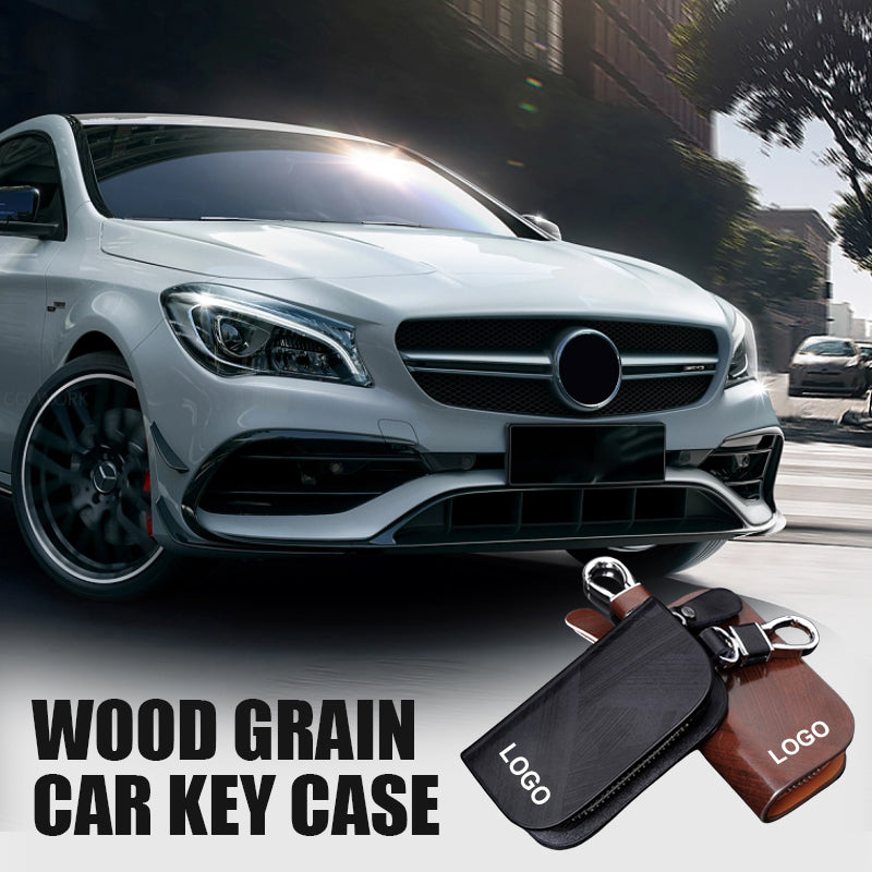 Wood Grain Car Key Case