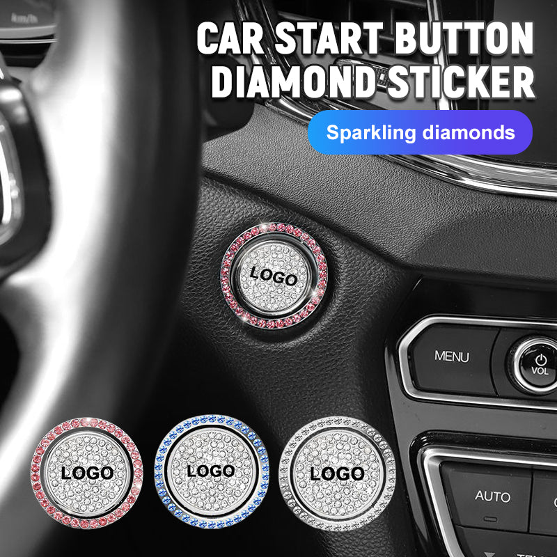 Car One Button Start Button Diamond Decorative Sticker💎