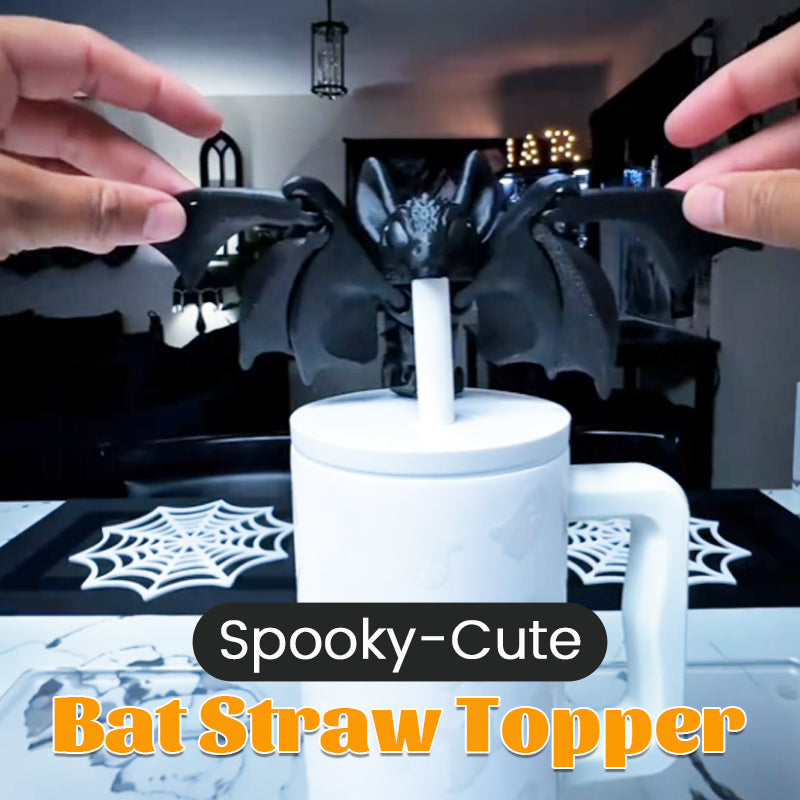 🦇 Spöklikt söt fladdermus-sugrörstoppare