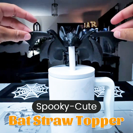 🦇 Spöklikt söt fladdermus-sugrörstoppare