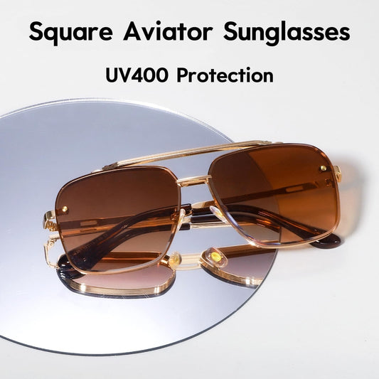 🔥HOT SALE - Retro solglasögon med färggradient UV400-skydd