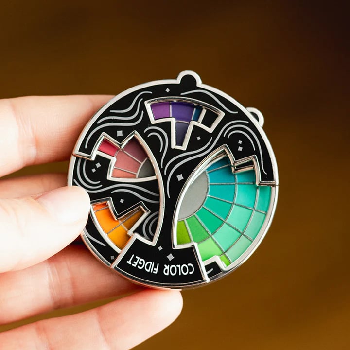 🌈Färgad Fidget Emaljnål (✨Ett Hjul med Tjugo Nyanser)
