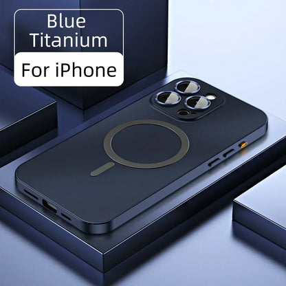 Magnetiskt metallfodral med snäppfunktion för iPhone/Magnetic metal case with snap function for iPhone