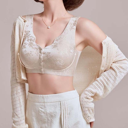 Bekväm sömlös BH utan bygel med framfäste