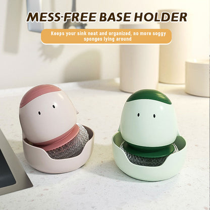 🍳 Cute Automatic Press Pot Brush