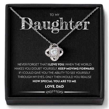 👪Till min dotter – Halsband “Hjärta av kärlek🍀