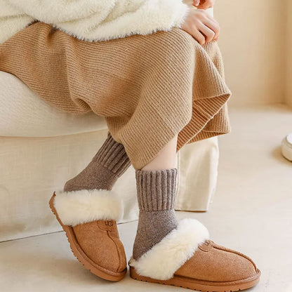 🧦 Värmande Ullstrumpor i Mellanhöjd