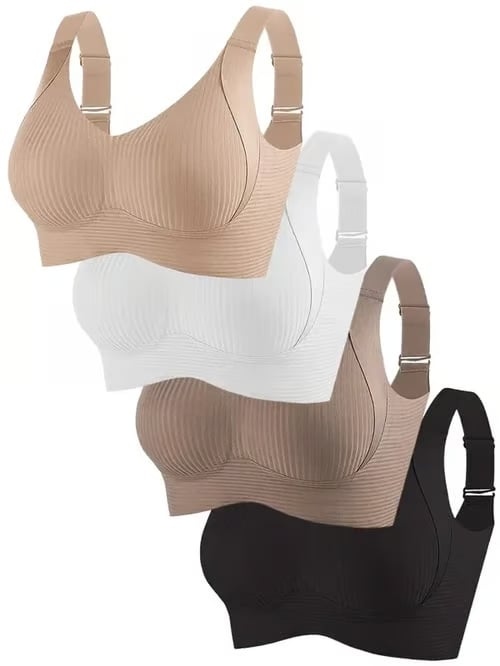 🎁Ribbad push-up-bh med justerbara byglar för kvinnor