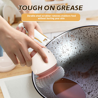🍳 Cute Automatic Press Pot Brush