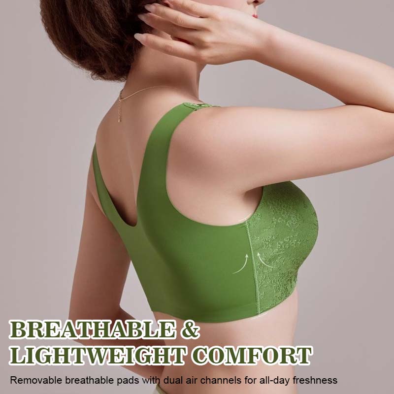 Bekväm sömlös BH utan bygel med framfäste