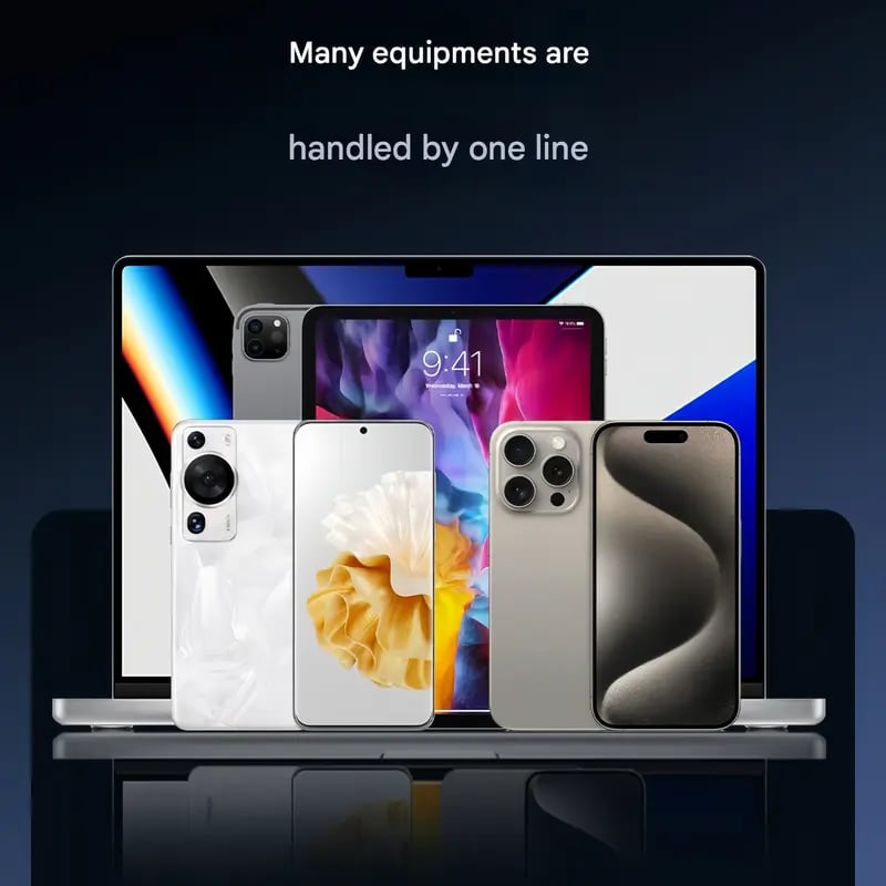 ⚡2-i-1 osynlig hållare och laddningskabel – 240 W snabbladdningskabel med inbyggt telefonstativ