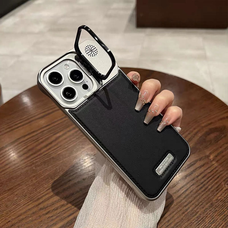 Linshållare i läder Telefonfodral