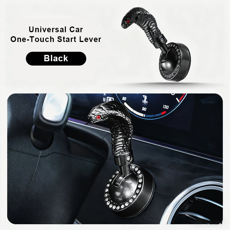 Ormformad bil med startspak med en knapp