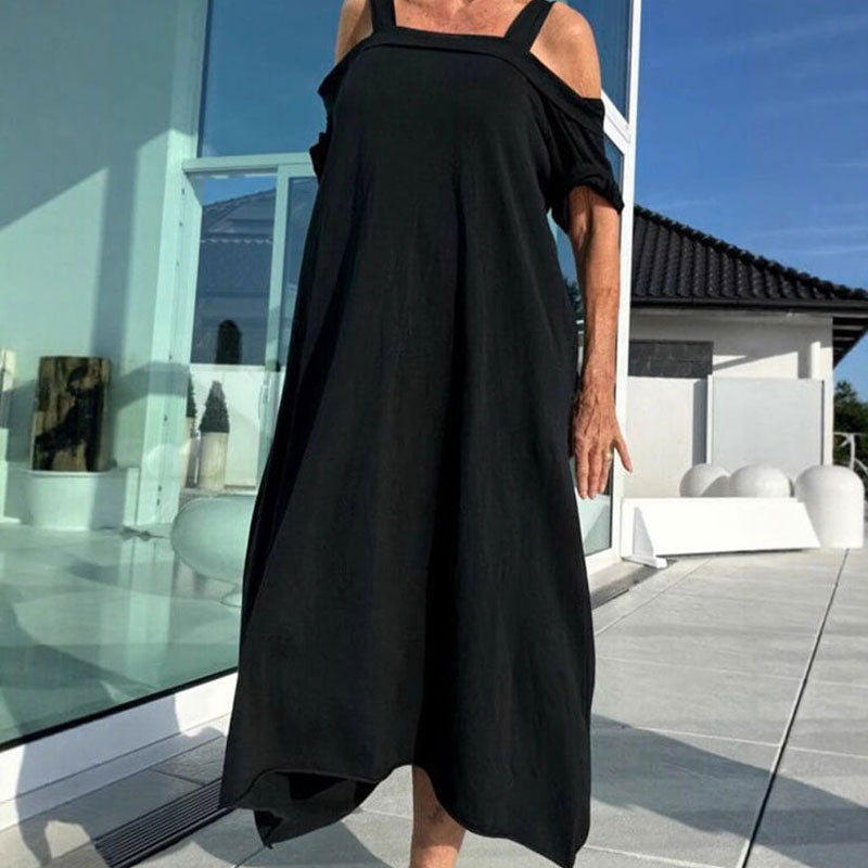 Maxiklänning Med Kalla Axlar För Kvinnor/Women's Cold Shoulder Maxi Dress