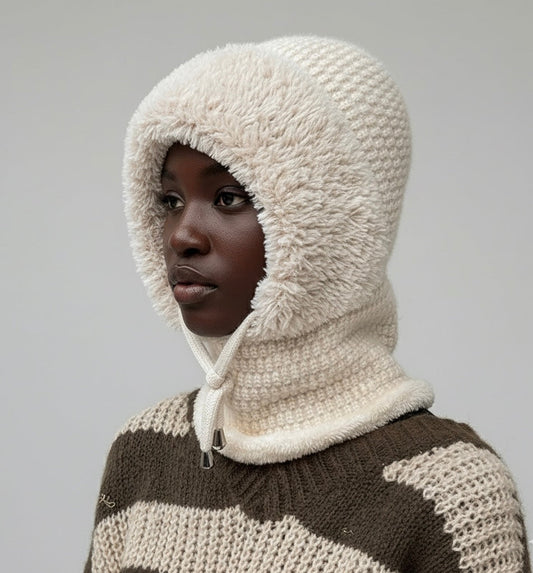 3-i-1 vintermössa – mössa, halsvärmare och ansiktsskydd i ett