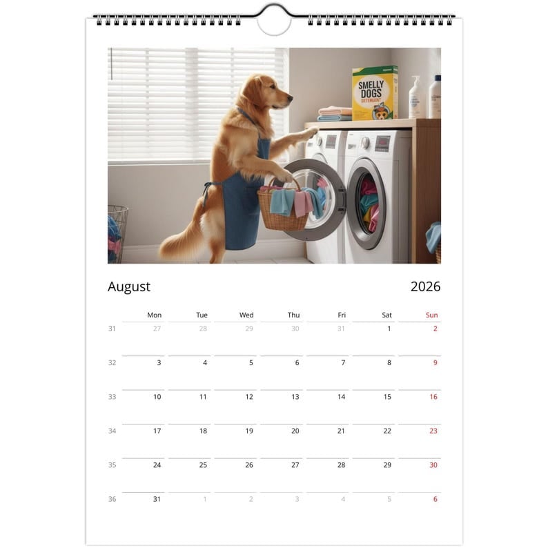 🎁Golden Retriever-hundkalender 2026 – Dagliga aktiviteter