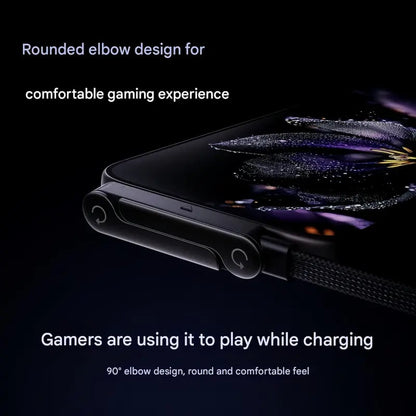 ⚡2-i-1 osynlig hållare och laddningskabel – 240 W snabbladdningskabel med inbyggt telefonstativ