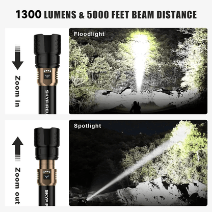 SKYFIRE 1097 ficklampa starkt ljus ultraljust utomhuscamping hemma lång räckvidd bärbar ultralång uthållighetsbelysning