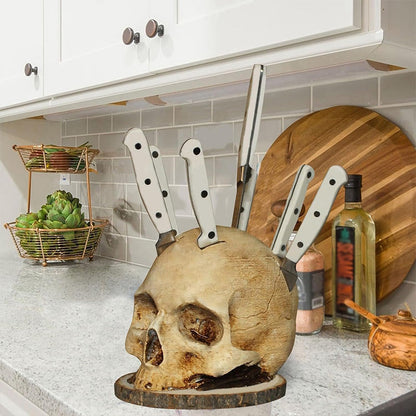 🎃Gotisk knivhållare med dödskalle