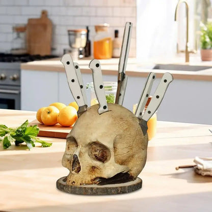 🎃Gotisk knivhållare med dödskalle