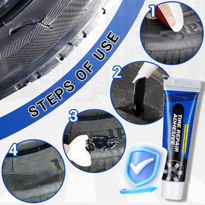 🎁 KÖP 1, FÅ 1 GRATIS! 🔧🚗 Väderbeständiga, vattentäta, flexibla däckreparationslim