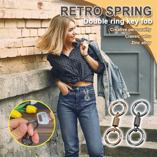 🎄SALE - 49% OFF🎄Vintage Spring Double Ring Keychain
