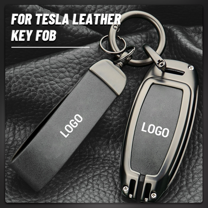 Suitable for Tesla models-genuine leather key cover