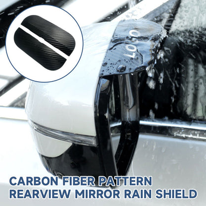 Carbon Fiber Pattern Rearview Mirror Rain Shield（1 pair）
