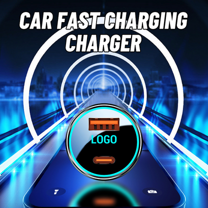 Car LOGO luminous quick charge adapter