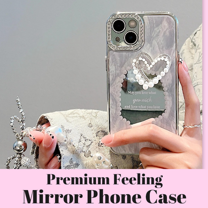 Rhinestone Makeup Mirror Phone Case